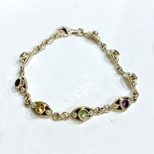 Nicky Butler Sterling Silver 925 Multi gemstone bracelet